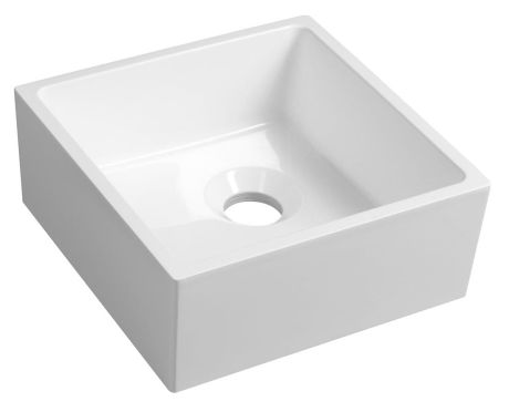 Przejdź do produktu SANNA umywalka kompozytowa nablatowa 25x25cm, biały
