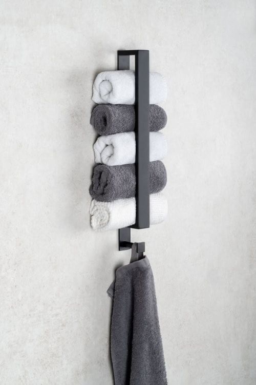 STYLE wieszak na ręczniki 400x30mm, czarny mat