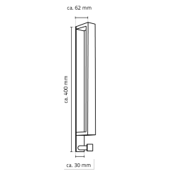 STYLE wieszak na ręczniki 400x30mm, czarny mat