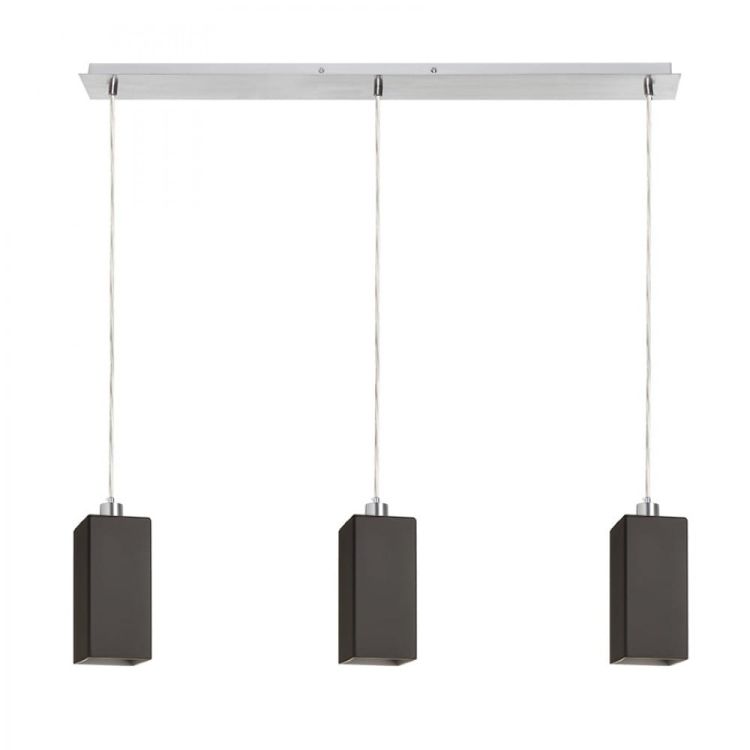 LIZ III 80 wisząca czarna szkło/chrom 230V LED E27 3x11W