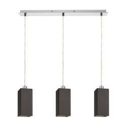 LIZ III 60 wisząca czarna szkło/chrom 230V LED E27 3x11W