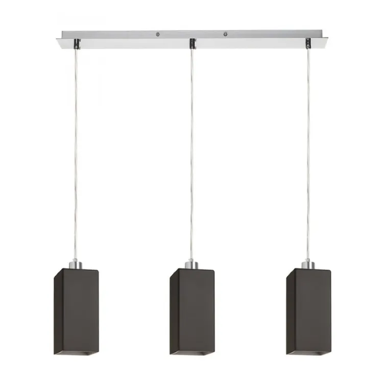 LIZ III 60 wisząca czarna szkło/chrom 230V LED E27 3x11W