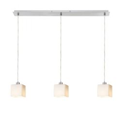 DADOS III 80 wisząca szkło opalowe/chrom 230V LED E27 3x11W