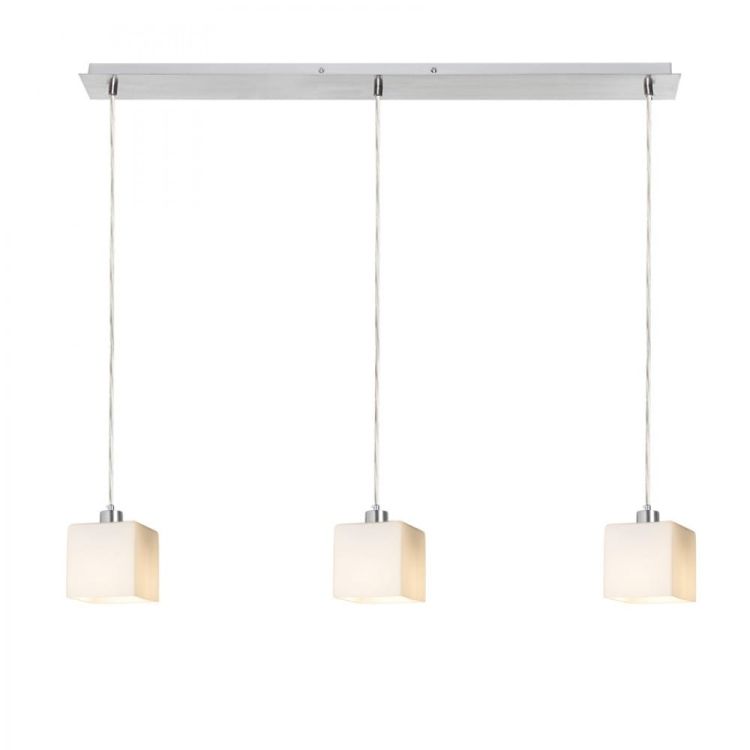 DADOS III 80 wisząca szkło opalowe/chrom 230V LED E27 3x11W