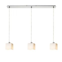 DADOS III 80 wisząca szkło opalowe/nikiel mat 230V LED E27 3x11W