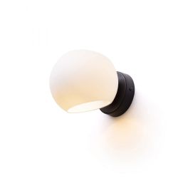 SOLARIS natynkowa szkło mleczne/czarna 230V LED E14 7W