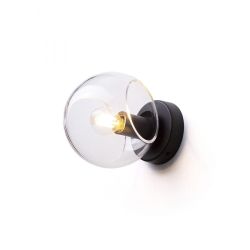 SOLARIS natynkowa szkło przezroczyste/czarna 230V LED E14 7W