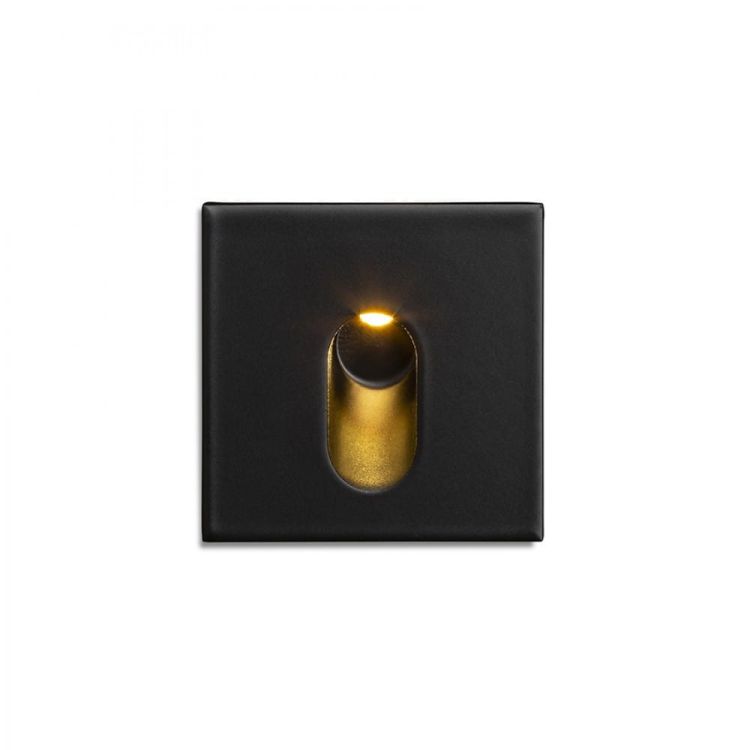 MEMPHIS SQ wpuszczana w ścianę czarna 230V LED 3W 60° 3000K