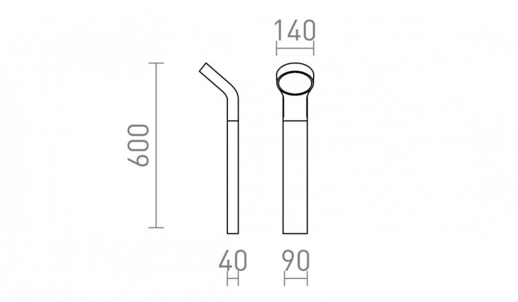 ELIA podłogowa antracyt  230V LED 9W IP44  3000K