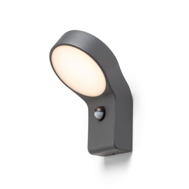 ELIA PIR ścienna antracyt  230V LED 9W IP44  3000K