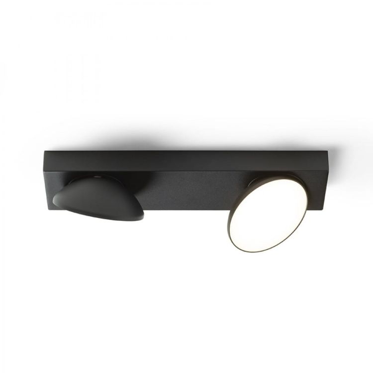 ELISEO II natynkowa czarna  230V LED 2x5W  3000K