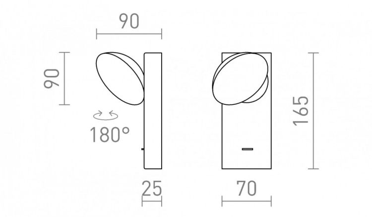 ELISEO ścienna biała 230V LED 5W 3000K