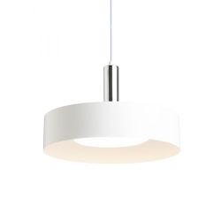 GIULIA 40 wisząca biała chrom 230V E27 40W