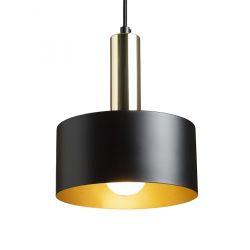 GIULIA 20 wisząca czarna/złoto-brązowa mosiądz 230V E27 40W
