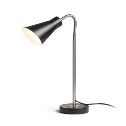 ANIKA stołowa czarna matowa nikiel mat 230V E27 40W