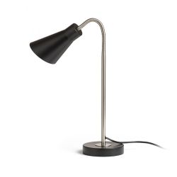 ANIKA stołowa czarna matowa nikiel mat 230V E27 40W