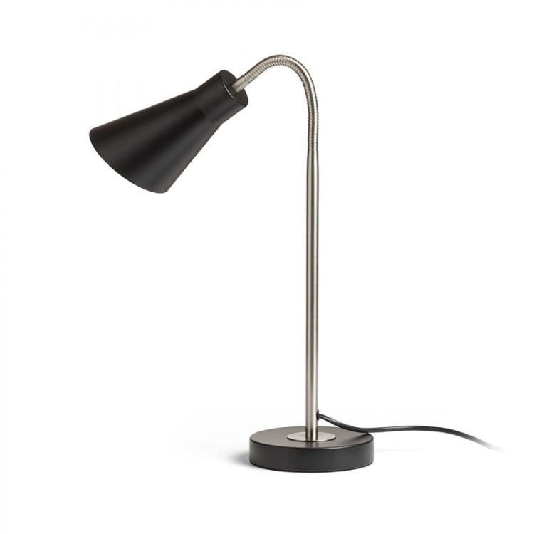 ANIKA stołowa czarna matowa nikiel mat 230V E27 40W