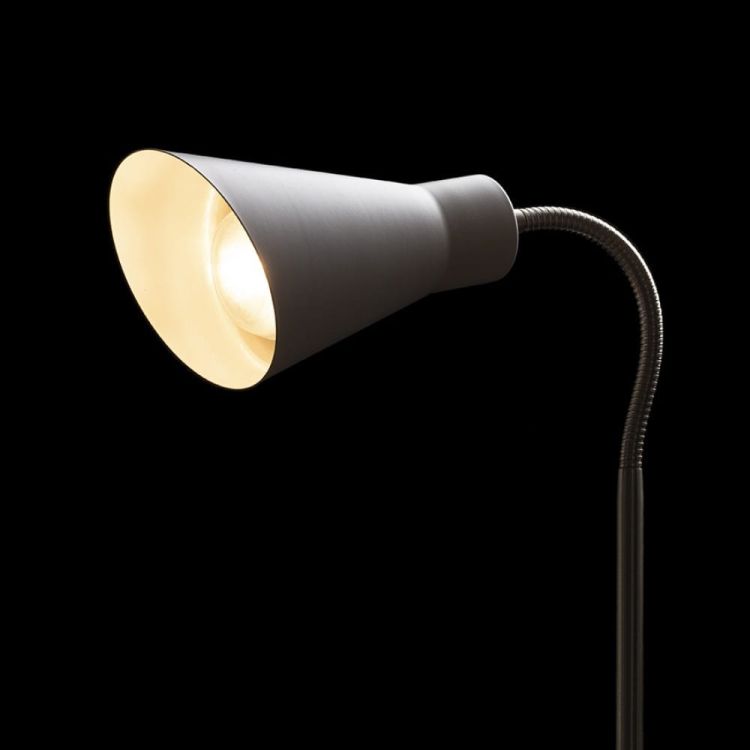 ANIKA stołowa biała matowa nikiel mat 230V E27 40W