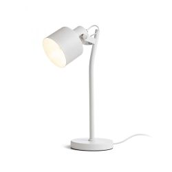 CELEIA stołowa biała matowa nikiel mat 230V E27 40W
