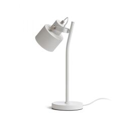CELEIA stołowa biała matowa nikiel mat 230V E27 40W