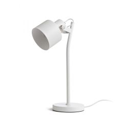 CELEIA stołowa biała matowa nikiel mat 230V E27 40W