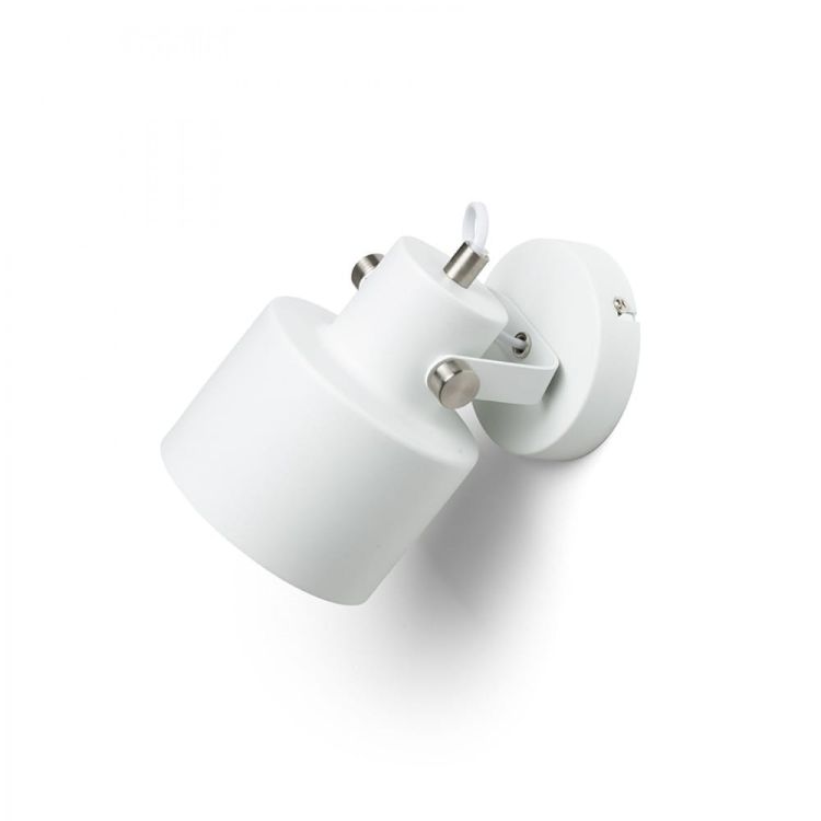 CELEIA natynkowa biała matowa nikiel mat 230V E27 40W