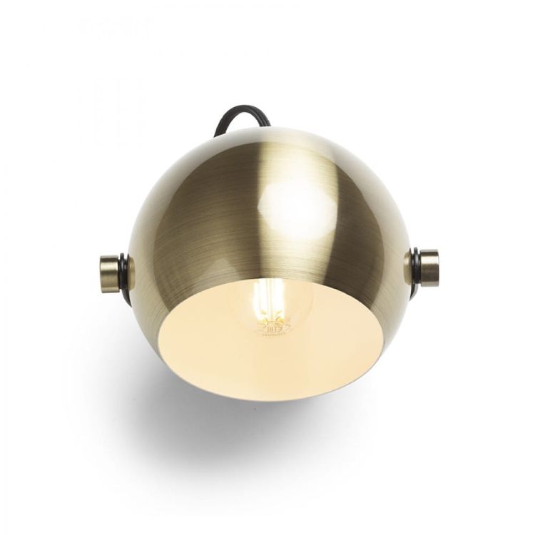 AGNETA natynkowa mosiądz szczotkowana/czarna 230V E27 40W