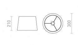 AMBITUS 30/21 abażur stołowy  Polycotton biała  max. 28W