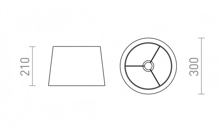 AMBITUS 30/21 abażur stołowy  Polycotton biała  max. 28W