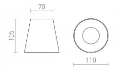 VOLCA sufitowa beton/decor ciemny granit 230V LED GU10 5W
