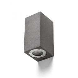 KANE II ścienna  beton/decor ciemny granit 230V LED GU10 2x5W IP65