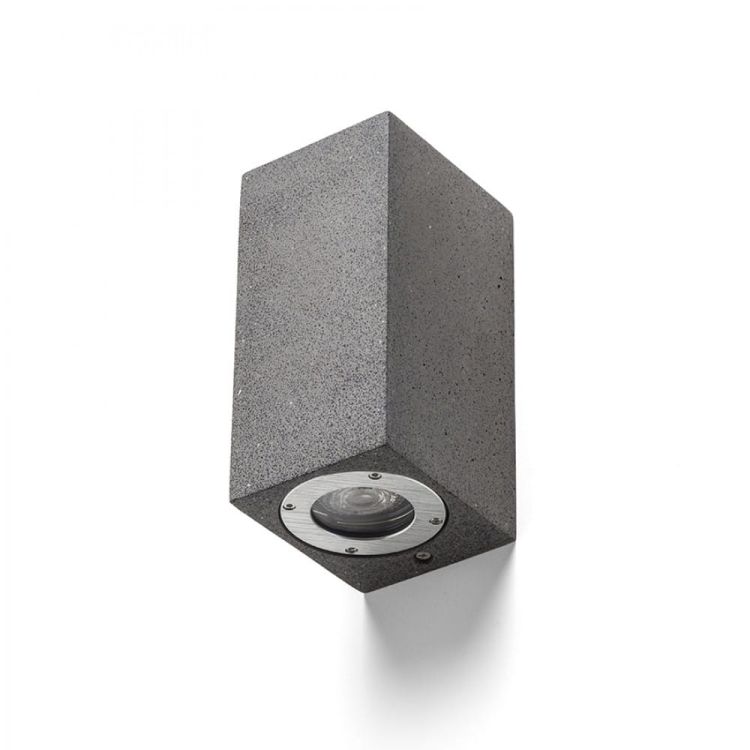 KANE II ścienna  beton/decor ciemny granit 230V LED GU10 2x5W IP65