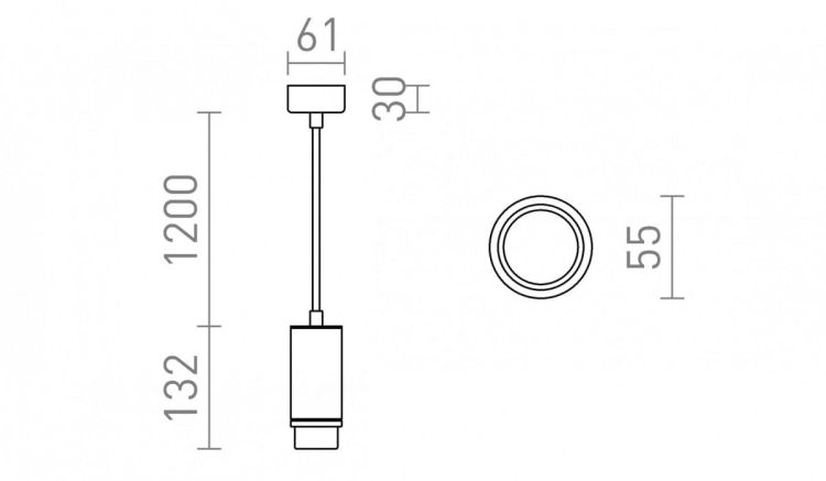 OPTIMUS wisząca czarna 230V LED GU10 9W 10 50°