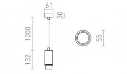 OPTIMUS wisząca biała 230V LED GU10 9W 10 50°