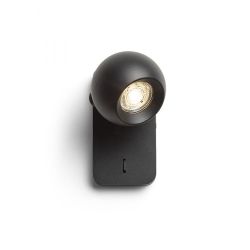 SIENA ścienna czarna 230V GU10 50W