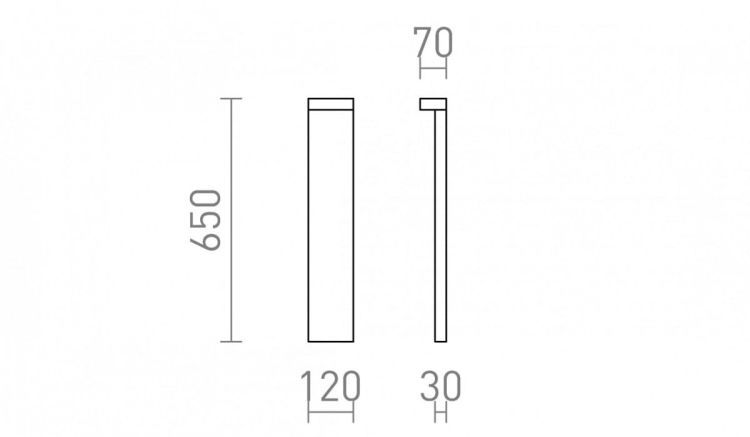 GARDIEN 65 podłogowa czarna 230V LED 10W IP54 3000K