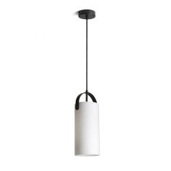 JULIETTA 31 wisząca  szkło opalowe/czarna 230V E27 20W