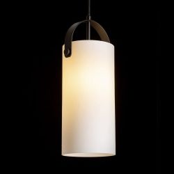 JULIETTA 31 wisząca  szkło opalowe/czarna 230V E27 20W
