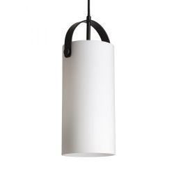 JULIETTA 31 wisząca  szkło opalowe/czarna 230V E27 20W