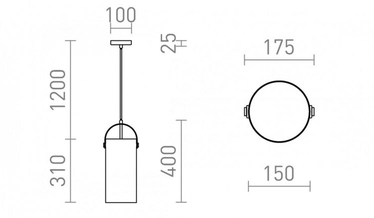 JULIETTA 31 wisząca  szkło opalowe/czarna 230V E27 20W