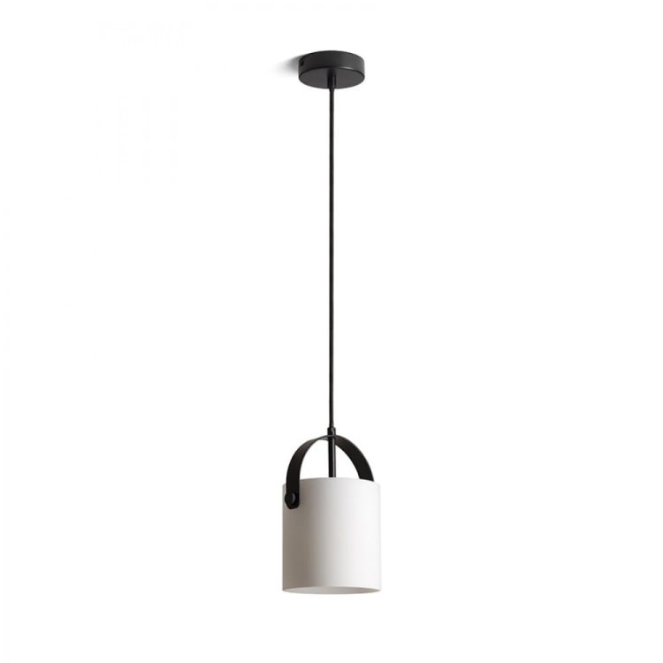 JULIETTA 16 wisząca  szkło opalowe/czarna 230V E27 20W