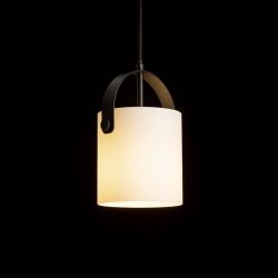 JULIETTA 16 wisząca  szkło opalowe/czarna 230V E27 20W
