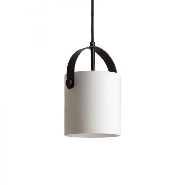 JULIETTA 16 wisząca  szkło opalowe/czarna 230V E27 20W