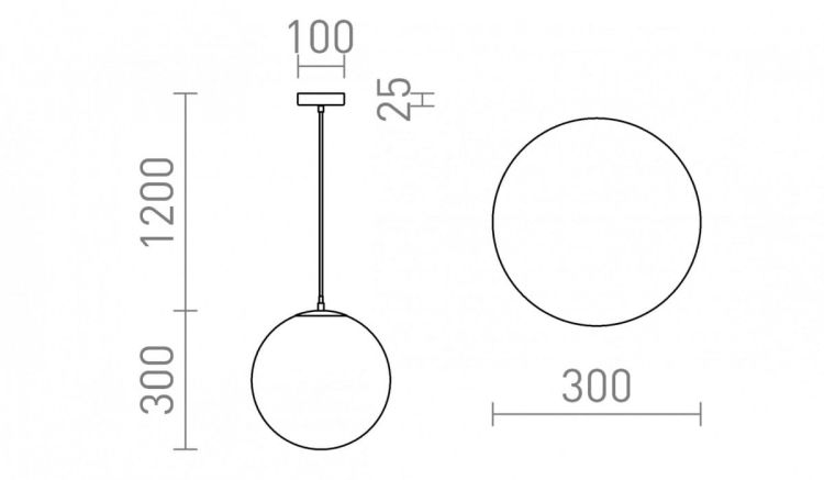 LUNA 30 wisząca  szkło opalowe/chrom 230V LED E27 15W