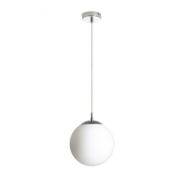 LUNA 25 wisząca  szkło opalowe/chrom 230V LED E27 15W