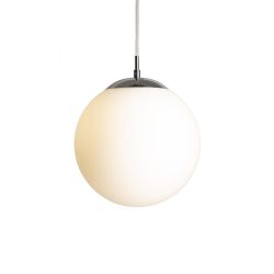 LUNA 25 wisząca  szkło opalowe/chrom 230V LED E27 15W