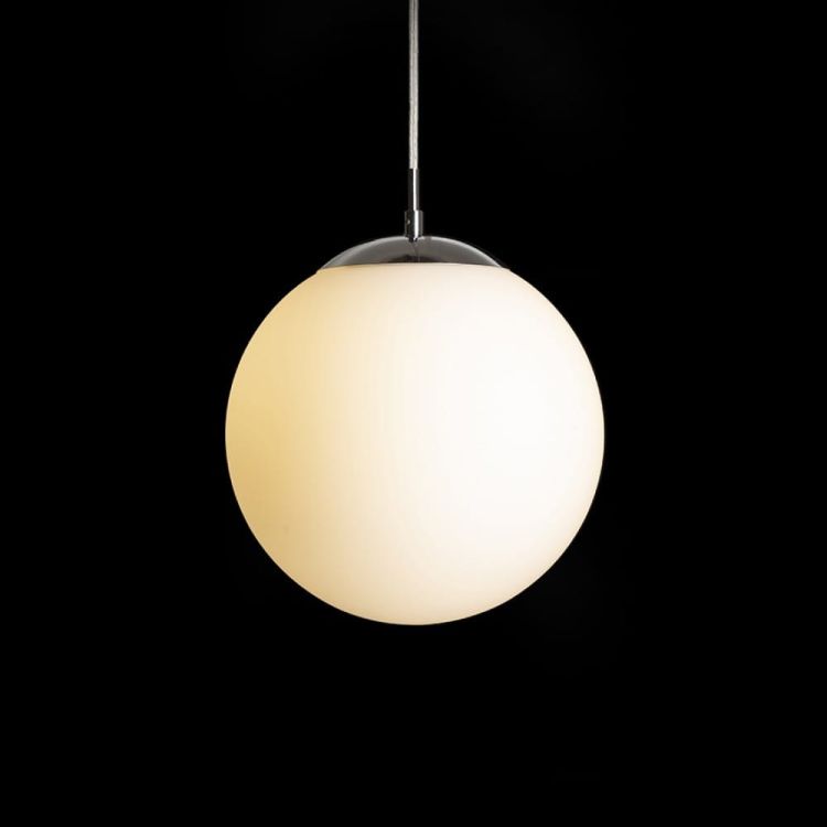 LUNA 25 wisząca  szkło opalowe/chrom 230V LED E27 15W
