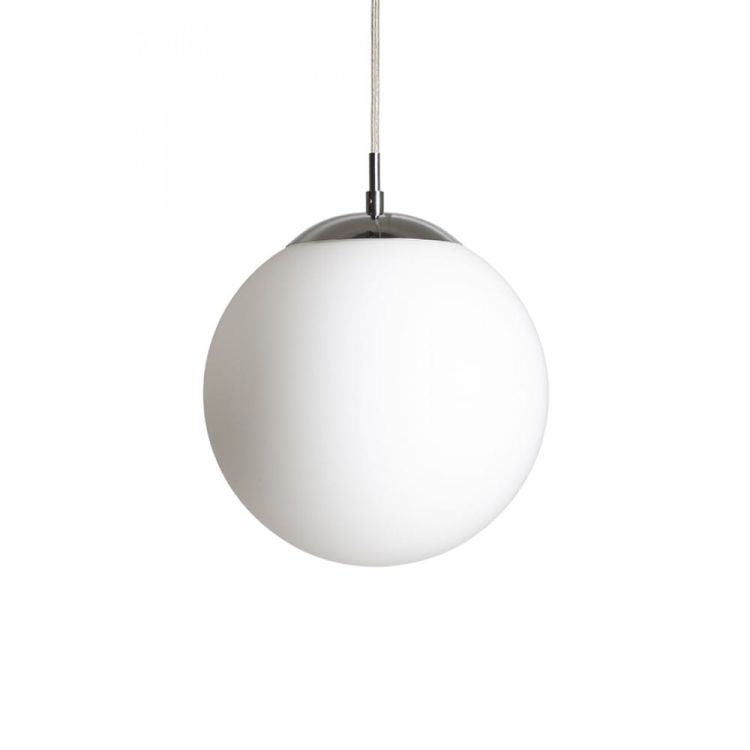 LUNA 25 wisząca  szkło opalowe/chrom 230V LED E27 15W