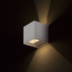 TITO SQ DIMM ścienna biała  230V LED 2x3W IP65  3000K