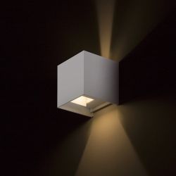 TITO SQ DIMM ścienna biała  230V LED 2x3W IP65  3000K